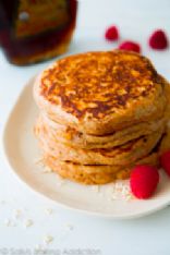 Healthy Whole Wheat Oatmeal Pancakes