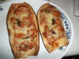 Cheesy Eggplant Boats