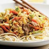 Beef & Cabbage Stir-Fry with Peanut Sauce