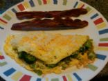 My version of western omlette with cheese!  Low Calories