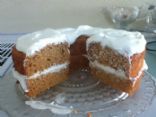 pumpkin angle food cake with creamy ginger filling